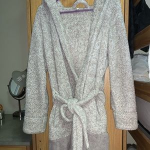 Fleece hooded bathrobe (with ears)